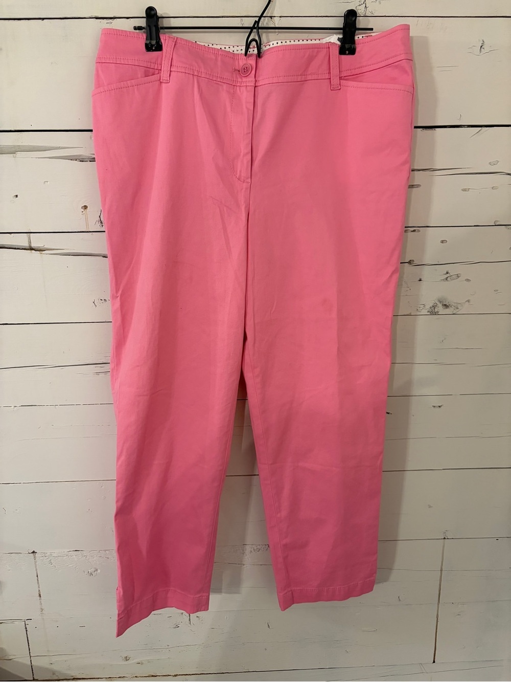 Talbots The Perfect Crop Pant Capri Barbiecore Pink Summer Spring Casual Cruise